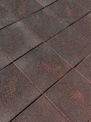 Red and Brown Tiled Surface – Square Pattern & Texture