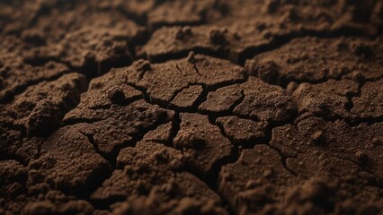 Close-up of cracked earth