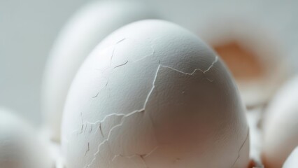 Close-up of cracked egg