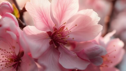 Close-up of delicate pink blossoms