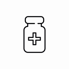 pills jar icon sign vector
