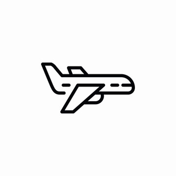 plane flight icon sign vector