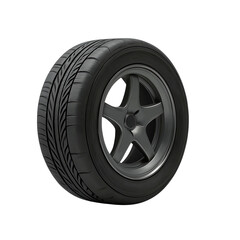 Obraz premium a photorealistic photograph of an empty car tire on a white background
