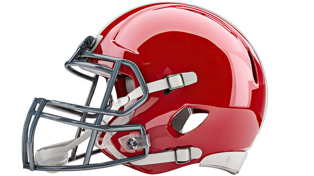 3D realistic render of American football helmet sports gear on white background