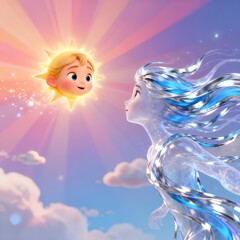 A small shining sunbeam talking to the Wind, a dreamy atmosphere...