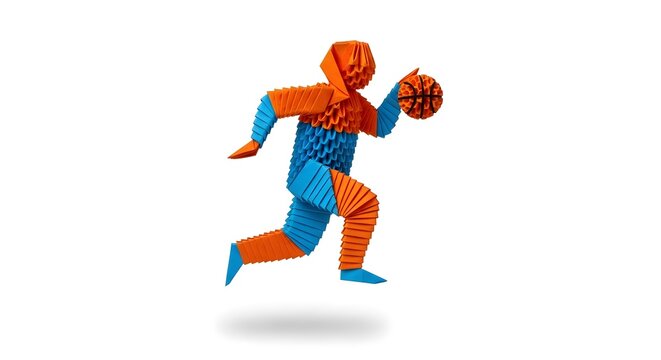 Abstract Basketball Player Design Illustration. - Powered by Adobe