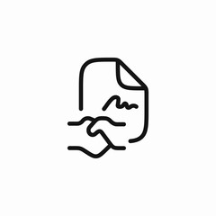 handshake contract signature icon sign vector
