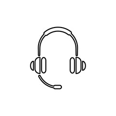 Headphone icon vector illustration logo template for many purpose. Isolated on white background	