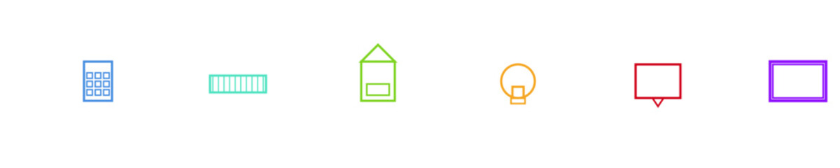 Polished education icon set sheet including calculator, ruler, backpack, lightbulb, diploma, and chalkboard, colorful scalable vector design for school and academic use