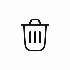 trash bin delete icon sign vector