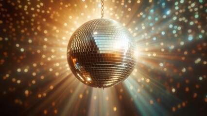 Obraz premium Disco ball in spotlight