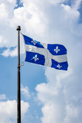 Québec Flag Waving, Iconic Provincial Symbol