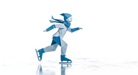 Abstract Ice Skater Winter Sport Illustration.