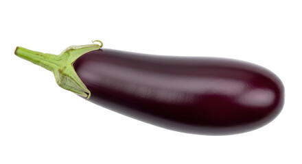 Isolated eggplant fruit, an aubergine vegetable with healthy nutrition and vitamins