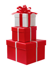 Colorful Stacked Gift Boxes With Ribbons for a Festive Occasion