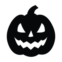 Halloween Pumpkin Jack-o’-Lantern Face Isolated Vector Icon