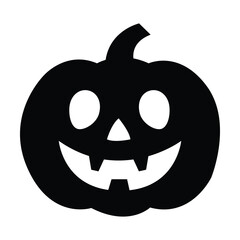 Halloween Pumpkin Jack-o’-Lantern Face Isolated Vector Icon