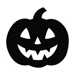 Halloween Pumpkin Jack-o’-Lantern Face Isolated Vector Icon
