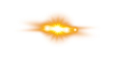 Soft Orange Sunbeam with Optical Glow and Halo Light for Warm Summer or Heavenly Background Decoration