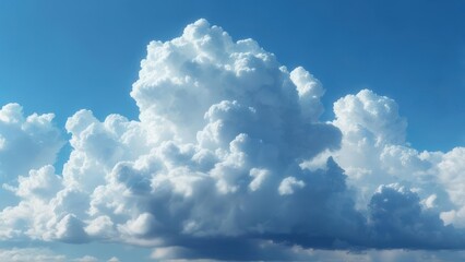 Fluffy clouds against a vibrant blue sky (1)