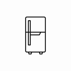 kitchen fridge icon sign vector