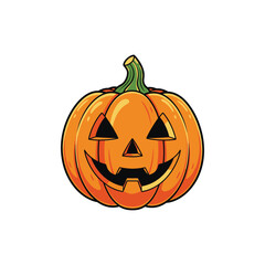 Festive Halloween Pumpkin A Smiling Jack-o'-Lantern for Spooky Celebrations, Perfect for Decorations and Creative Projects - HALLO-11