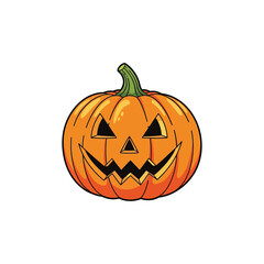 Creepy carved halloween pumpkin with a scary face and jagged smile, perfect for holiday decorations and spooky celebrations