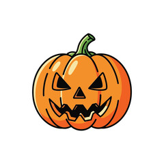 Halloween Pumpkin Carving Spooky Jack-o'-Lantern Illustration for Festive Celebrations and Autumn Season