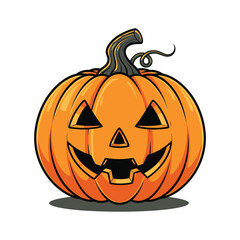 Spooky Halloween Jack-o'-lantern Festive Autumn Illustration