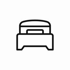 one person bed icon sign vector