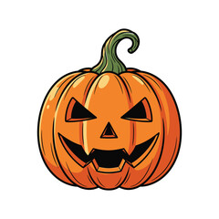 Spooky Halloween Pumpkin A Festive Illustration for Autumn Celebrations