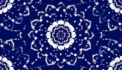 Intricate floral pattern on a dark background