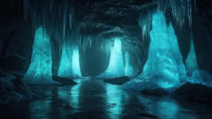 Glowing Ice Cave