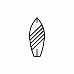 surfing board icon sign vector