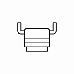 towel hanger icon sign vector