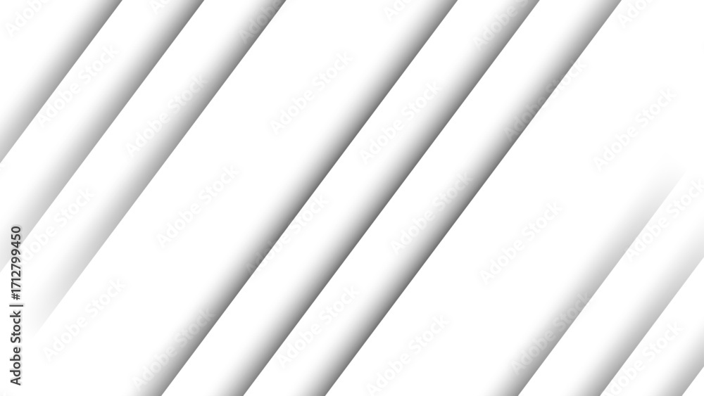Aufkleber minimalistic abstract background featuring diagonal white stripes with soft gray shadows. depth, sim