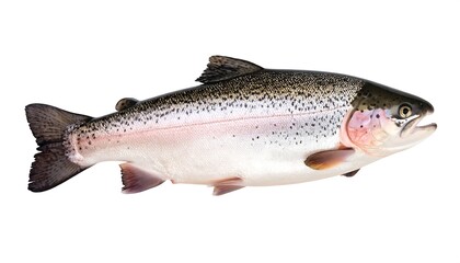 Naklejka premium Side view of a whole fresh trout