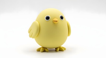 Adorable Yellow Chick Figurine, Cute Bird Toy.