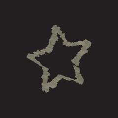 christmas star on black background,3d render of a symbol made of many spheres 