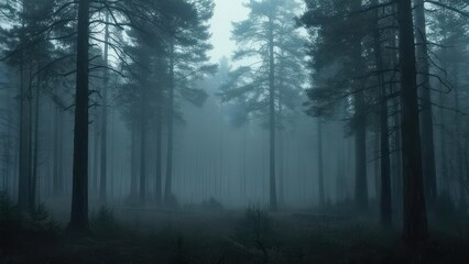 Misty forest scene (1)