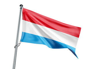 Luxembourg flag with red white blue horizontal stripes
