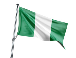 Nigeria flag with green white vertical stripes
