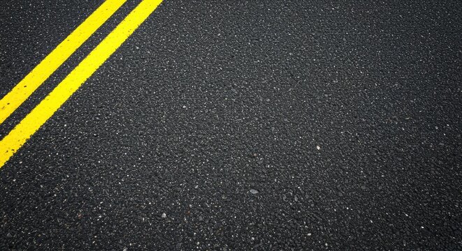 Asphalt Road Surface with Double Yellow Lines texture double lines background street highway pavement transportation travel driving