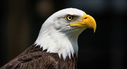 Obraz premium Majestic Bald Eagle Head Portrait Sharp Focus