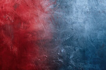 Textured concrete surface in red, white, and blue tones