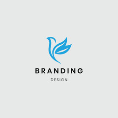 A logo featuring green leaves with flying birds, symbolizing freedom, peace, and harmony with nature. It represents eco-friendly living, sustainability, and environmental care, making it ideal for gre