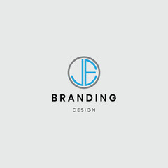 A clean and modern logo with the initials “JE”, suitable for business, branding, and professional use.