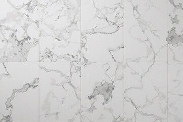 Fototapeta premium High-resolution top-down view of natural stone tile flooring with a seamless white and grey marble glitter pattern for elegant interior and exterior design.
