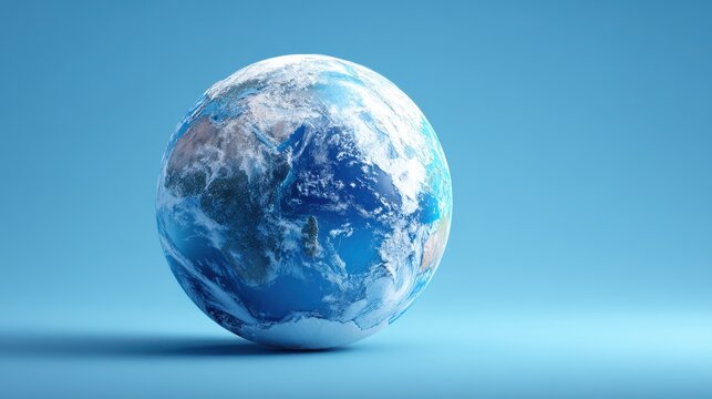earth on a blue background symbolizing the global entrepreneurial mindset and the future of business innovation worldwide
