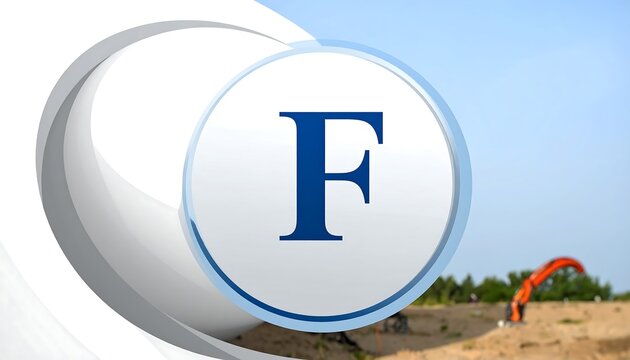 Abstract graphic with the letter F